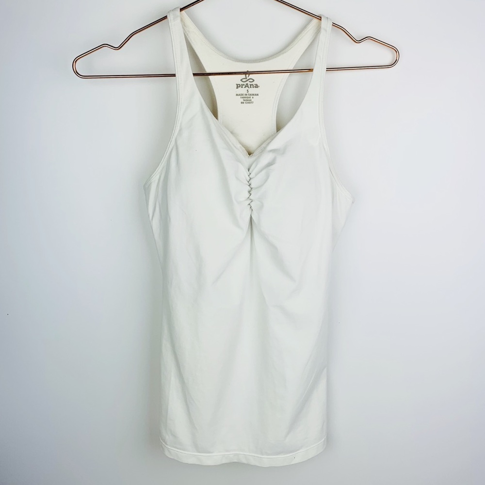 PrAna Women’s Sabin‎ T-Back Top White - Picture 3 of 12
